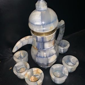 Marble tea set from Iran